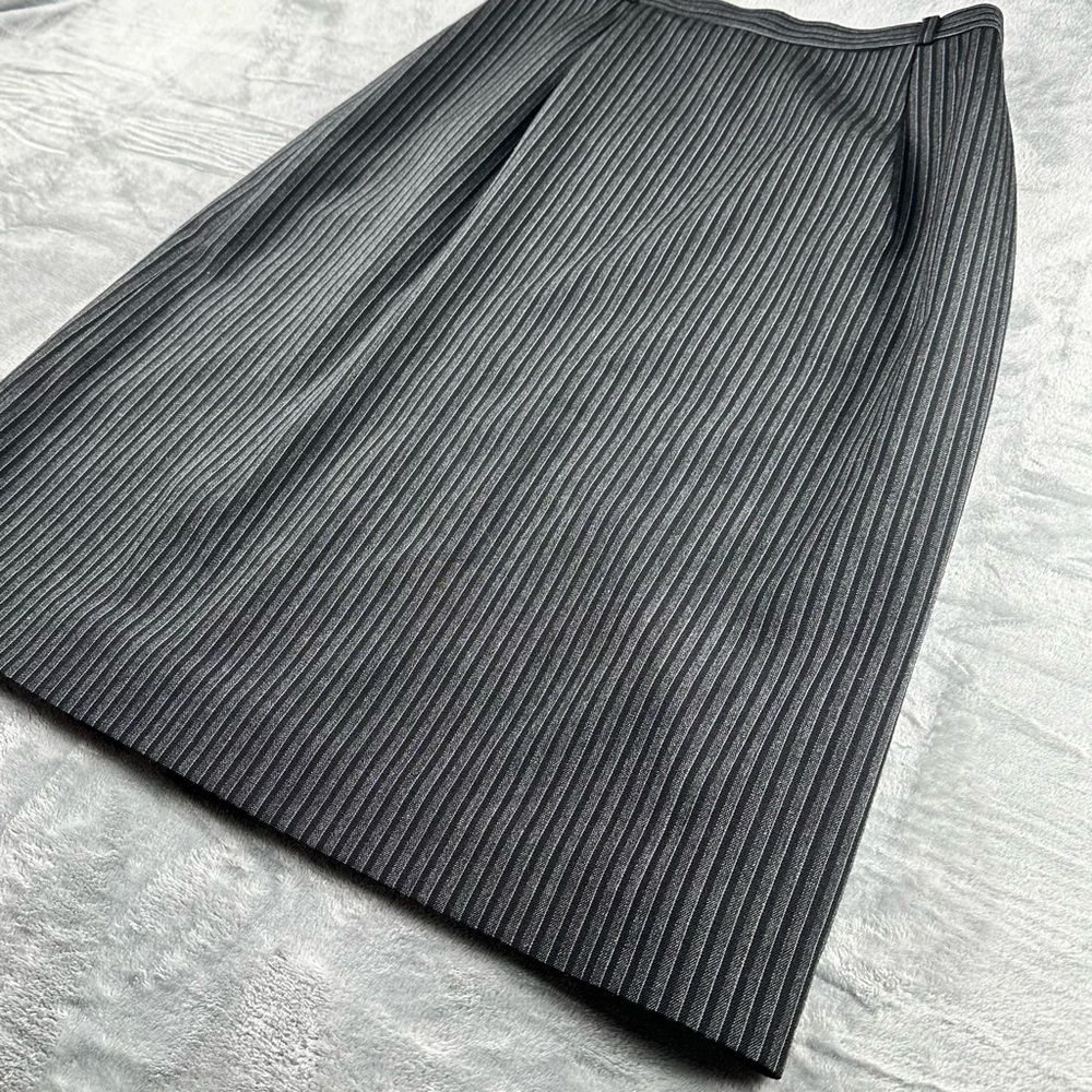 VTG USA Union Made Wool Pin Striped Midi Skirt JH Collectibles Petites - Picture 3 of 11